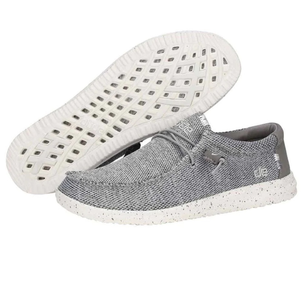 Hey Dude Wally Free Slip On Shoes in Light Grey Size 12